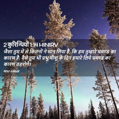 Picture 02 - 2 कुरिन्थियों 1:14 HINIRV - जैसा तुम में से - Bible Verse Picture