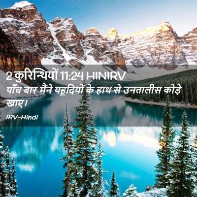 Picture 02 - 2 कुरिन्थियों 11:24 HINIRV - पाँच बार मैंने - Bible Verse Picture