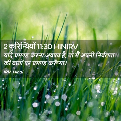 Picture 02 - 2 कुरिन्थियों 11:30 HINIRV - यदि घमण्ड करना - Bible Verse Picture