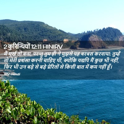 Picture 02 - 2 कुरिन्थियों 12:11 HINIRV - मैं मूर्ख तो बना, - Bible Verse Picture