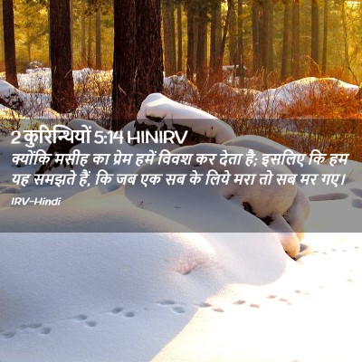 Picture 02 - 2 कुरिन्थियों 5:14 HINIRV - क्योंकि मसीह का - Bible Verse Picture