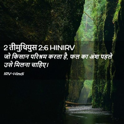 Picture 02 - 2 तीमुथियुस 2:6 HINIRV - जो किसान परिश्रम - Bible Verse Picture