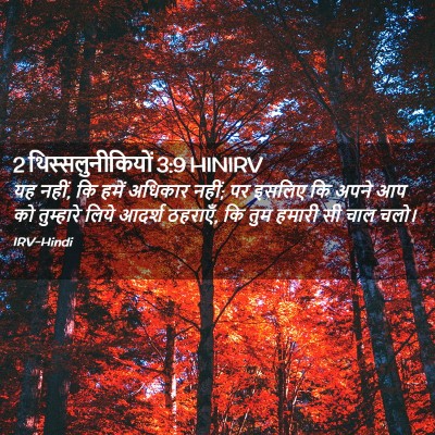 Picture 02 - 2 थिस्सलुनीकियों 3:9 HINIRV - यह नहीं, कि हमें - Bible Verse Picture