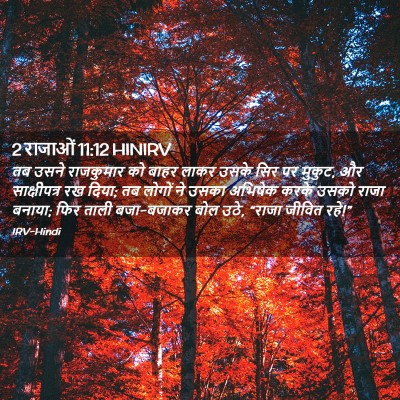Picture 02 - 2 राजाओं 11:12 HINIRV - तब उसने राजकुमार - Bible Verse Picture