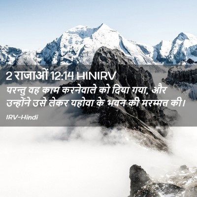 Picture 02 - 2 राजाओं 12:14 HINIRV - परन्तु वह काम - Bible Verse Picture