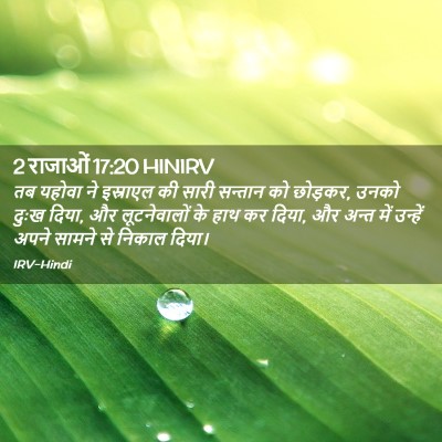 Picture 02 - 2 राजाओं 17:20 HINIRV - तब यहोवा ने - Bible Verse Picture