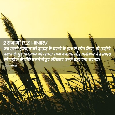 Picture 02 - 2 राजाओं 17:21 HINIRV - जब उसने इस्राएल को - Bible Verse Picture