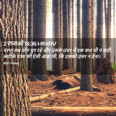 Picture 02 - 2 राजाओं 18:36 HINIRV - परन्तु सब लोग चुप - Bible Verse Picture