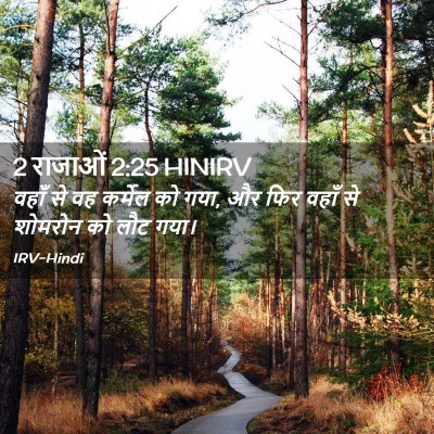 Picture 02 - 2 राजाओं 2:25 HINIRV - वहाँ से वह कर्मेल - Bible Verse Picture
