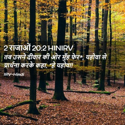Picture 02 - 2 राजाओं 20:2 HINIRV - तब उसने दीवार की ओर - Bible Verse Picture