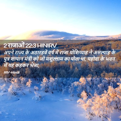 Picture 02 - 2 राजाओं 22:3 HINIRV - अपने राज्य के - Bible Verse Picture