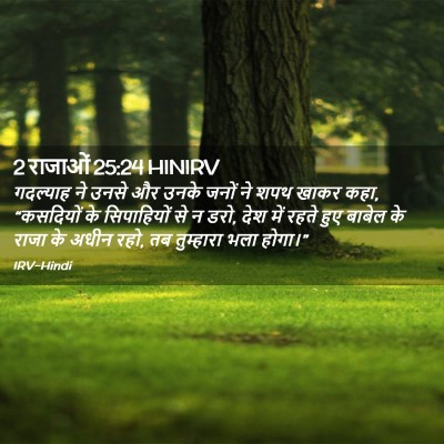 Picture 02 - 2 राजाओं 25:24 HINIRV - गदल्याह ने उनसे और - Bible Verse Picture