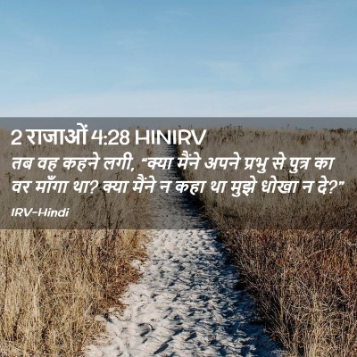 Picture 02 - 2 राजाओं 4:28 HINIRV - तब वह कहने लगी, - Bible Verse Picture