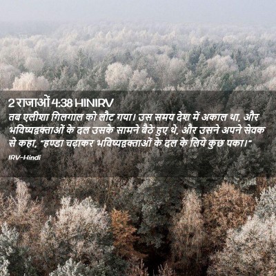Picture 02 - 2 राजाओं 4:38 HINIRV - तब एलीशा गिलगाल को - Bible Verse Picture