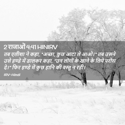 Picture 02 - 2 राजाओं 4:41 HINIRV - तब एलीशा ने कहा, - Bible Verse Picture