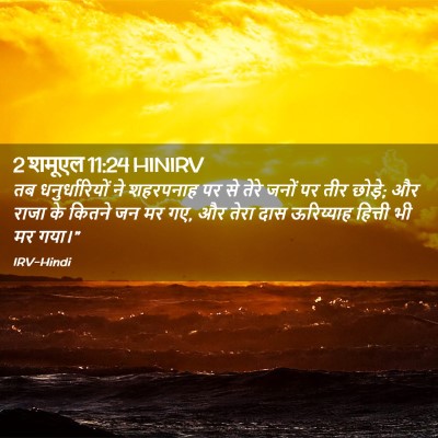 Picture 02 - 2 शमूएल 11:24 HINIRV - तब धनुर्धारियों - Bible Verse Picture