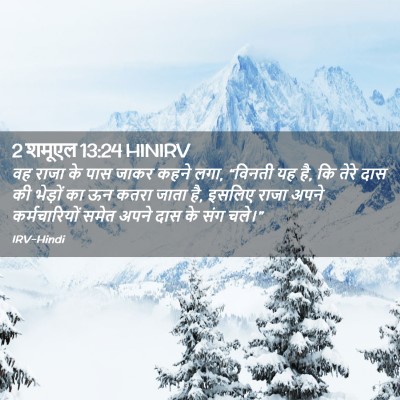 Picture 02 - 2 शमूएल 13:24 HINIRV - वह राजा के पास जाकर - Bible Verse Picture
