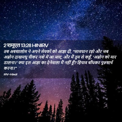 Picture 02 - 2 शमूएल 13:28 HINIRV - तब अबशालोम ने अपने - Bible Verse Picture