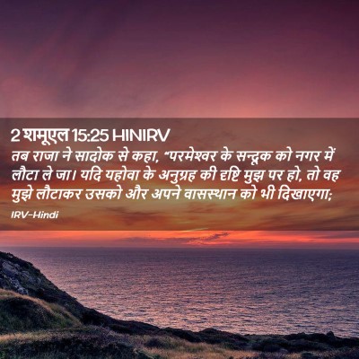 Picture 02 - 2 शमूएल 15:25 HINIRV - तब राजा ने सादोक से - Bible Verse Picture