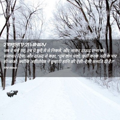 Picture 02 - 2 शमूएल 17:21 HINIRV - जब वे चले गए, तब ये - Bible Verse Picture