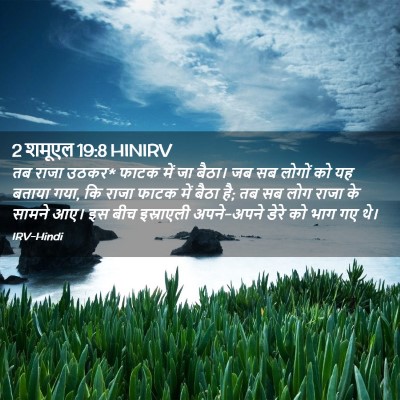 Picture 02 - 2 शमूएल 19:8 HINIRV - तब राजा उठकर* फाटक - Bible Verse Picture