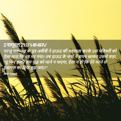 Picture 02 - 2 शमूएल 21:17 HINIRV - परन्तु सरूयाह के - Bible Verse Picture