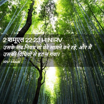Picture 02 - 2 शमूएल 22:23 HINIRV - उसके सब नियम तो - Bible Verse Picture