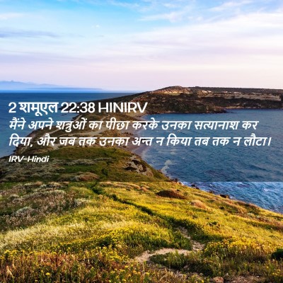 Picture 02 - 2 शमूएल 22:38 HINIRV - मैंने अपने - Bible Verse Picture