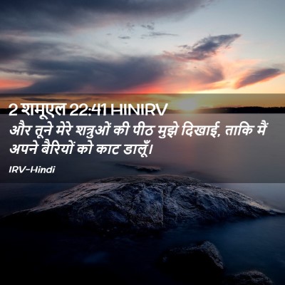 Picture 02 - 2 शमूएल 22:41 HINIRV - और तूने मेरे - Bible Verse Picture