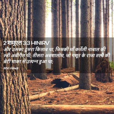 Picture 02 - 2 शमूएल 3:3 HINIRV - और उसका दूसरा - Bible Verse Picture