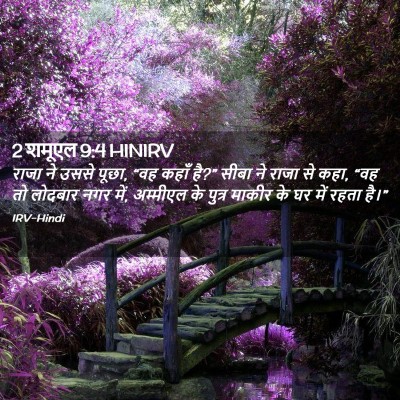 Picture 02 - 2 शमूएल 9:4 HINIRV - राजा ने उससे पूछा, - Bible Verse Picture