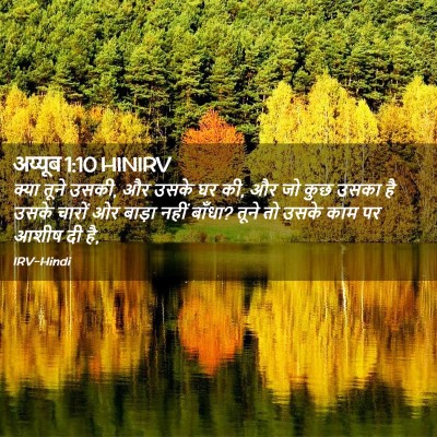 Picture 02 - अय्यूब 1:10 HINIRV - क्या तूने उसकी, और - Bible Verse Picture