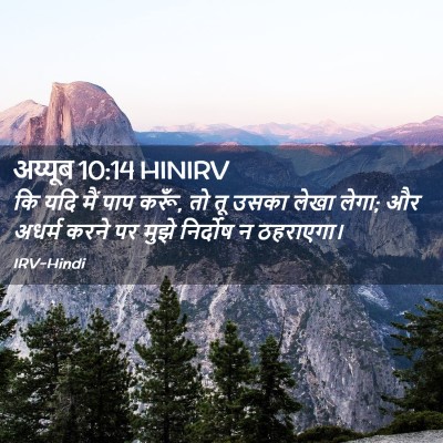 Picture 02 - अय्यूब 10:14 HINIRV - कि यदि मैं पाप - Bible Verse Picture