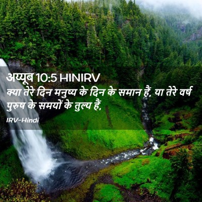 Picture 02 - अय्यूब 10:5 HINIRV - क्या तेरे दिन - Bible Verse Picture