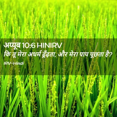 Picture 02 - अय्यूब 10:6 HINIRV - कि तू मेरा अधर्म - Bible Verse Picture