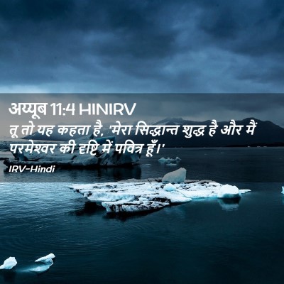 Picture 02 - अय्यूब 11:4 HINIRV - तू तो यह कहता है, - Bible Verse Picture