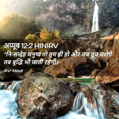 Picture 02 - अय्यूब 12:2 HINIRV - “निःसन्देह मनुष्य - Bible Verse Picture
