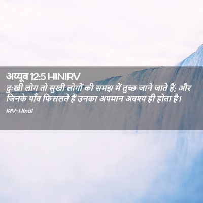 Picture 02 - अय्यूब 12:5 HINIRV - दुःखी लोग तो सुखी - Bible Verse Picture