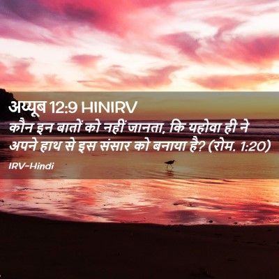 Picture 02 - अय्यूब 12:9 HINIRV - कौन इन बातों को - Bible Verse Picture