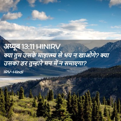 Picture 02 - अय्यूब 13:11 HINIRV - क्या तुम उसके - Bible Verse Picture