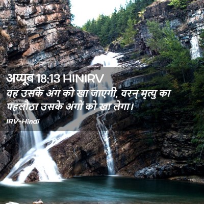 Picture 02 - अय्यूब 18:13 HINIRV - वह उसके अंग को खा - Bible Verse Picture