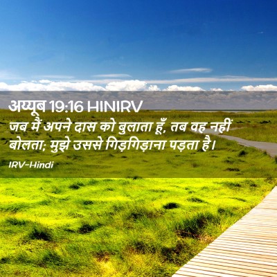 Picture 02 - अय्यूब 19:16 HINIRV - जब मैं अपने दास को - Bible Verse Picture