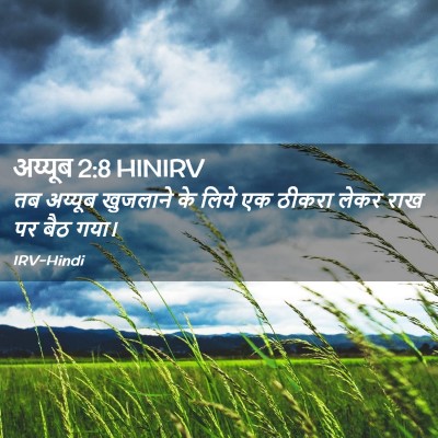 Picture 02 - अय्यूब 2:8 HINIRV - तब अय्यूब खुजलाने - Bible Verse Picture