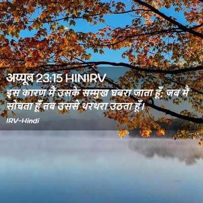 Picture 02 - अय्यूब 23:15 HINIRV - इस कारण मैं उसके - Bible Verse Picture