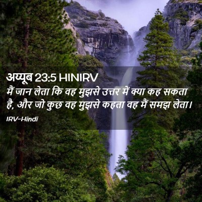 Picture 02 - अय्यूब 23:5 HINIRV - मैं जान लेता कि वह - Bible Verse Picture