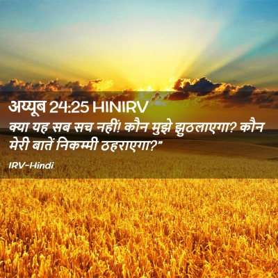 Picture 02 - अय्यूब 24:25 HINIRV - क्या यह सब सच नहीं! - Bible Verse Picture