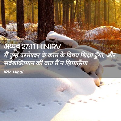 Picture 02 - अय्यूब 27:11 HINIRV - मैं तुम्हें - Bible Verse Picture