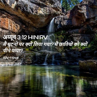 Picture 02 - अय्यूब 3:12 HINIRV - मैं घुटनों पर - Bible Verse Picture