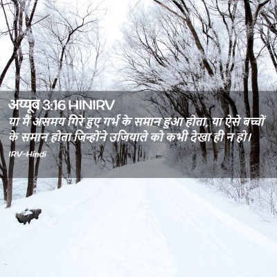 Picture 02 - अय्यूब 3:16 HINIRV - या मैं असमय गिरे - Bible Verse Picture