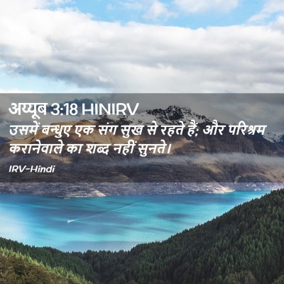 Picture 02 - अय्यूब 3:18 HINIRV - उसमें बन्धुए एक - Bible Verse Picture